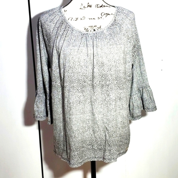 Michael Kors Tops - Michael Kors |Top Black/Gray Flecked Pattern Relaxed Career Dressy Office   Sz.L